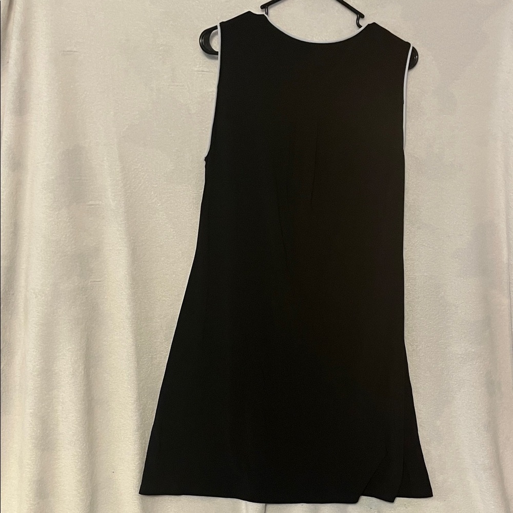 Anne Klein Black Sleeveless Mini Dress with White Accents - Picture 5 of 6